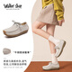 Walker Shop奧卡索女鞋平底單鞋牛皮蝸牛鞋一腳蹬休閑豆豆鞋女?huà)寢屝琕153198