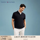 Tommy Hilfiger【雙面布】夏季男純棉商務休閑純色翻領短袖T恤POLO衫34785