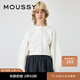 moussy 早春新品設(shè)計(jì)感通勤廓形溫柔針織外套女010HSS80-0150 011米白色 均碼