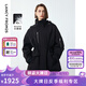 朗姿霍爾多巴吉白鵝絨工裝風(fēng)修身羽絨服短款羽絨外套冬季新款 黑色 M