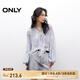 ONLY2025夏季新款法式優(yōu)雅荷葉邊輕薄質(zhì)感長袖雪紡衫女|125251002 H3H瑞秋印花藍(lán) XS