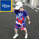 迪士尼（Disney）奧特曼套裝兒童夏裝童裝2024新款小童衣服男童兩件套寶寶男孩短袖 藍(lán)色 110