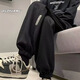 卟厝春季新款休閑褲男百搭時(shí)尚潮牌ins寬松型男潮流褲子男長(zhǎng)褲青春流 黑色 XL