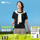 蕉下（beneunder）安心品質(zhì)t恤女短袖涼感寬松吸汗防曬戶(hù)外CC959漫暮黑L