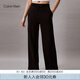 Calvin Klein Jeans春夏女通勤簡約ck字母抽繩腰運(yùn)動針織闊腿休閑褲J223487 BEH-太空黑 XS