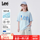 Lee兒童短袖套裝2025夏季新款男童女童休閑百搭兩件套中大童T恤半袖 天藍色 160 cm
