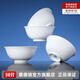 景德鎮(zhèn)（jdz）高溫白瓷面碗餐具小套組家用中式陶瓷碗純白色湯碗組合裝搬家禮物 流霜6英寸面碗4個