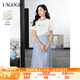 lagogo純棉水果印花減齡T恤女拉谷谷2025年春夏新款簡約通勤短袖 本白色 L