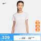 耐克（NIKE）ONE女子速干短袖上衣秋季T恤半袖反光休閑短款圓領(lǐng)FN2799 100白/黑 M