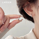Lnieer925銀超閃釘子耳扣耳圈女小眾設(shè)計感養(yǎng)耳洞銀耳環(huán)時尚耳骨釘耳飾 超閃釘子耳扣【925銀】