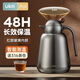 UKA保溫水壺大容量玻璃內(nèi)膽暖瓶家用熱水壺泡茶悶茶壺禮品 銀灰色1L