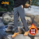 JEEP秋冬男士休閑褲戶(hù)外登山褲寬松直筒運動(dòng)休閑軟殼褲 深灰3XL