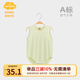 Aengbay昂貝 包屁衣莫代爾哈衣夏季薄款新生兒三角背心無(wú)袖嬰兒連體衣 綠色 59cm