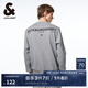 杰克·瓊斯（JACK&JONES）春季男裝衣服潮流字母純棉上衣運(yùn)動衛(wèi)衣長袖打底衫多色衛(wèi)衣套頭衫 C41 珍珠花灰 M 175
