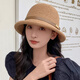 逸兼卷邊漁夫帽帽子女夏季薄款赫本風(fēng)漁夫帽時尚遮陽帽沙灘小禮帽 水桶卷邊遮陽帽【D-450卡其色】 均碼