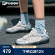 FILAFUSION斐樂女子薄底鞋2025夏季銀色板鞋網(wǎng)面休閑運(yùn)動德訓(xùn)鞋 雪白/太空銀-SS 38