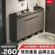 半隅雅居鞋柜家用門口室內(nèi)玄關(guān)收納柜一體靠墻2025新款入戶門多層實(shí)木鞋架 【加厚環(huán)保板材】墨硯灰120*32cm 組裝（自行安裝）贈(zèng)工具+視頻