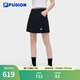 FILA FUSION斐樂新機服女子梭織裙2025夏季新款時尚休閑吊帶半身裙 正黑色-BK M 165/66A/M