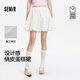森馬（Semir）[商場同款]半身裙女設(shè)計(jì)感重工繡花2025夏新款A(yù)字蛋糕裙俏皮 本白10101 S 155/62A