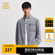 卡賓男裝LOGO刺繡牛仔襯衫24秋新款寬松上衣商場同款H3243118004 中灰色36 L (175) 50