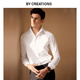 By Creations【200支】柏品液氨免燙易打理禮服襯衫兩用領(lǐng) 白色  40 