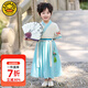 G.DUCKKIDS小黃鴨童裝漢服女童男童套裝夏季新款兒童唐裝夏天六一兒童節(jié)演出 六一兒童節(jié)表演服-裙套裝-aiiomi 120 【建議6-7歲】