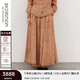 例外（EXCEPTION）女裝2025夏季新款中式提花優(yōu)雅高級(jí)不規(guī)則疊褶半裙 粉紅 L