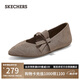 斯凱奇（Skechers）女鞋夏季舒適透氣時(shí)尚單鞋淺口休閑鞋百搭瑪麗珍平底鞋159098