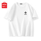 名創(chuàng)優(yōu)品（MINISO）純棉t恤男夏季2025新款衣服青少年親膚透氣時(shí)尚寬松大碼冰感短袖 白色(三角怪胸標(biāo)) M 170 (30天質(zhì)量問(wèn)題全額退)