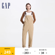 Gap女裝拼接可調節背帶褲寬松休閑工裝風(fēng)長(cháng)褲639356 卡其色 175/74A(XL) 亞洲尺碼