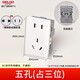 德力西（DELIXI）120型開(kāi)關(guān)插座模塊 五孔插座模塊電視電腦模塊家用墻壁電源 五孔模塊