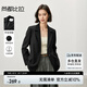 尚都比拉高智感西裝女秋季免打理小西服休閑寬松外套氣質上衣 黑色 M