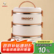 史努比（SNOOPY）多層保溫飯盒 大容量上班族學(xué)生便攜便當(dāng)盒304不銹鋼保溫桶2L