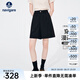 Navigare意大利小帆船女士五分褲夏季顯腿長時尚休閑褲通勤百搭A(yù)字短褲女 暗夜黑 L
