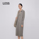 LESS2023年冬新款綿羊毛長(cháng)袖針織連衣裙2N0G12480 064/淺駝灰 M