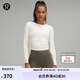 lululemon丨All It Takes 女士運(yùn)動(dòng)長(zhǎng)袖T恤*羅紋 Nulu? LW3GK5S 骨白 M /8