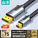 山澤 Mini DP轉DP1.4版轉接線 電競級8K60hz雷電口高清視頻轉換線 蘋果微軟筆記本接顯示器 2米 MNP-20