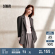 森馬（Semir）【國風(fēng)西服】外套女中長款寬松中式盤扣高街夾克2024新款休閑西服 深灰20901 165/88A/L