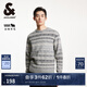 杰克·瓊斯（JACK&JONES）男裝冬季時尚百搭潮舒適休閑寬松針織衫圓領織花毛衣男224413024 G41淺花灰色 S 170