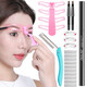 歐麗絲修眉刀片刮眉刀眉卡眉筆眉夾眉剪初學(xué)者女畫(huà)眉卡畫(huà)眉套裝初學(xué)者 修眉套裝B-3