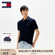 TOMMY JEANS【潮流鑲邊】25夏季男裝純棉珠地網(wǎng)眼商務(wù)翻領(lǐng)短袖T恤POLO20745 藏青色C1G XL