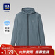 HLA海瀾之家夾克男洗水字母印花彈力易干防曬衣男HWJAJ2Y020A