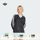 adidas復古運動長袖POLO衫女裝阿迪達斯官方三葉草 黑色     S