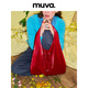 MUVA折折包輕便購物袋大容量托特包女單肩原創(chuàng  )設計新款送女友 派對紅