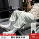 鹿家門夏季寬松破洞運動衛(wèi)褲男健身潮牌休閑褲做舊毛邊透氣小腳長褲男 灰色（面料280g） L 140-160斤