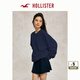 HOLLISTER24春秋款經(jīng)典小海鷗抓絨落肩衛(wèi)衣女裝KI352-4218 藍色 L (165/100A)