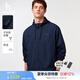 哈吉斯（HAZZYS）男裝 春季戶外休閑外套【PHIZ系列】可拆卸帽寬松夾克男 藏青色NV XL （180/100A 50）
