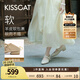 KISSCAT接吻貓【西西里】25秋兩穿一腳蹬單鞋瑪麗珍不累腳奶奶鞋 杏色 36