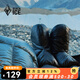 黑冰（BLACKICE）戶外灰鵝絨羽絨腳套 冬季室內(nèi)輕量保暖襪套Z2163 黑色 M