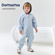DOMIAMIA嬰兒衣服中大童搖粒絨保暖連體衣爬服爬行服 【雙層抗靜電】冰晶藍（推薦10-15℃） 90cm